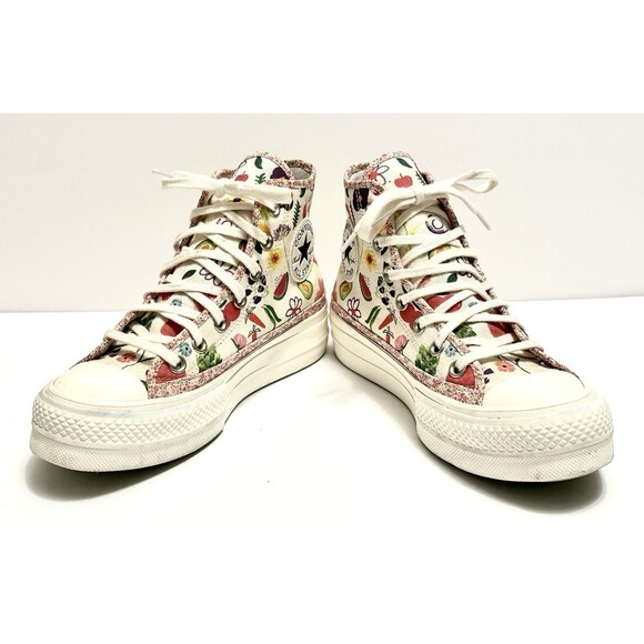 Converse Chuck Taylor Platform Womens 6.5 Shoe Canvas Egret Sneaker High A06063C - Picture 2 of 11